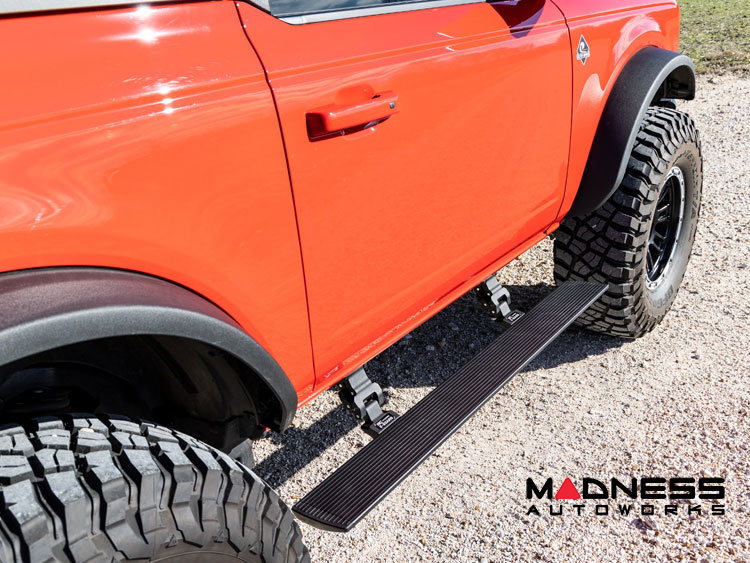 Ford Bronco Side Steps - Power Running Boards - 2 Door - Rough Country - E-Boards